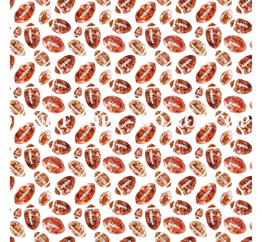 WATERCOLOR FOOTBALLS PATTERN VINYL - MULTIPLE VARIATIONS