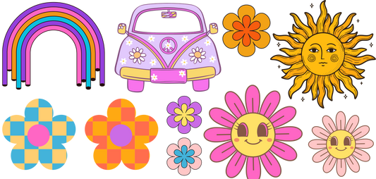 GROOVY RETRO - MINI FLAIR SHEET