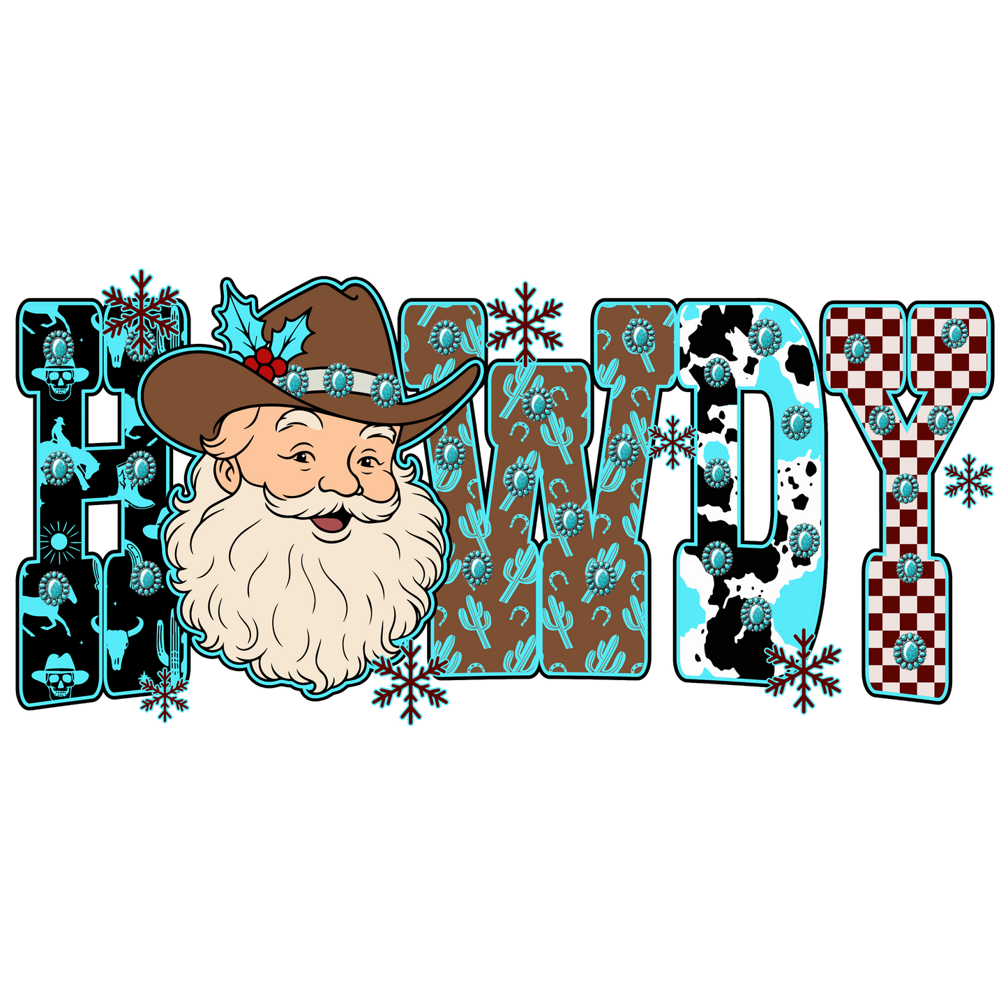 HOWDY SANTA - DECAL
