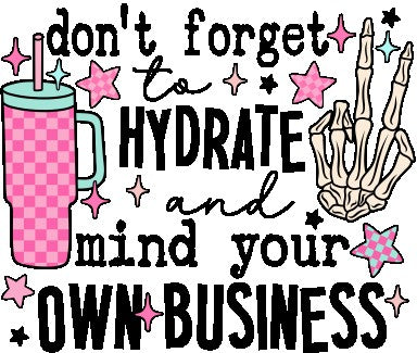 HYDRATE AND MIND - DECAL