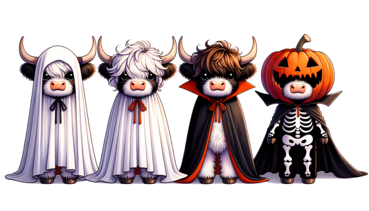 HIGHLAND COW HALLOWEEN - DECAL