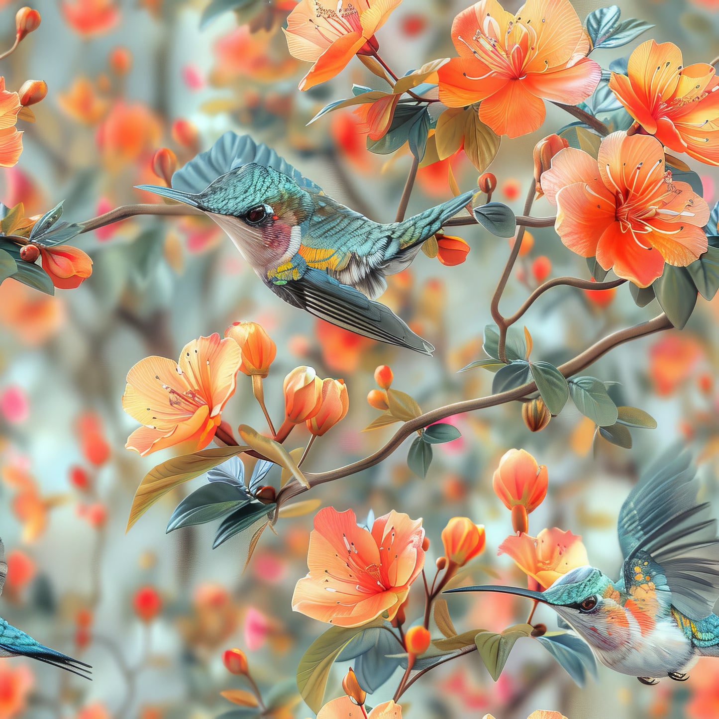 WATERCOLOR HUMMINGBIRD - MULTIPLE VARIATIONS