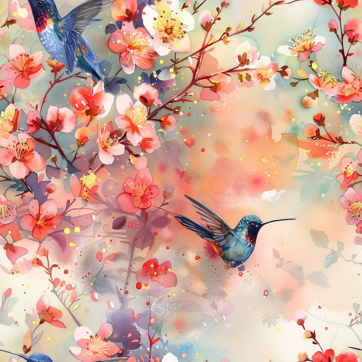 WATERCOLOR HUMMINGBIRD - MULTIPLE VARIATIONS