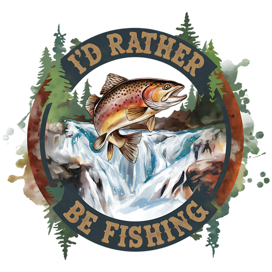 ID RATHER BE FISHING - DECAL