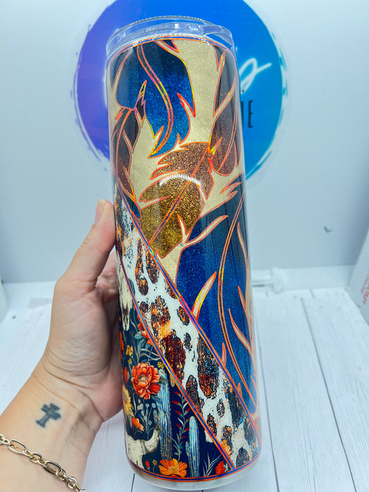 Southwest Feathers Template Tumbler