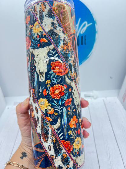 Southwest Feathers Template Tumbler