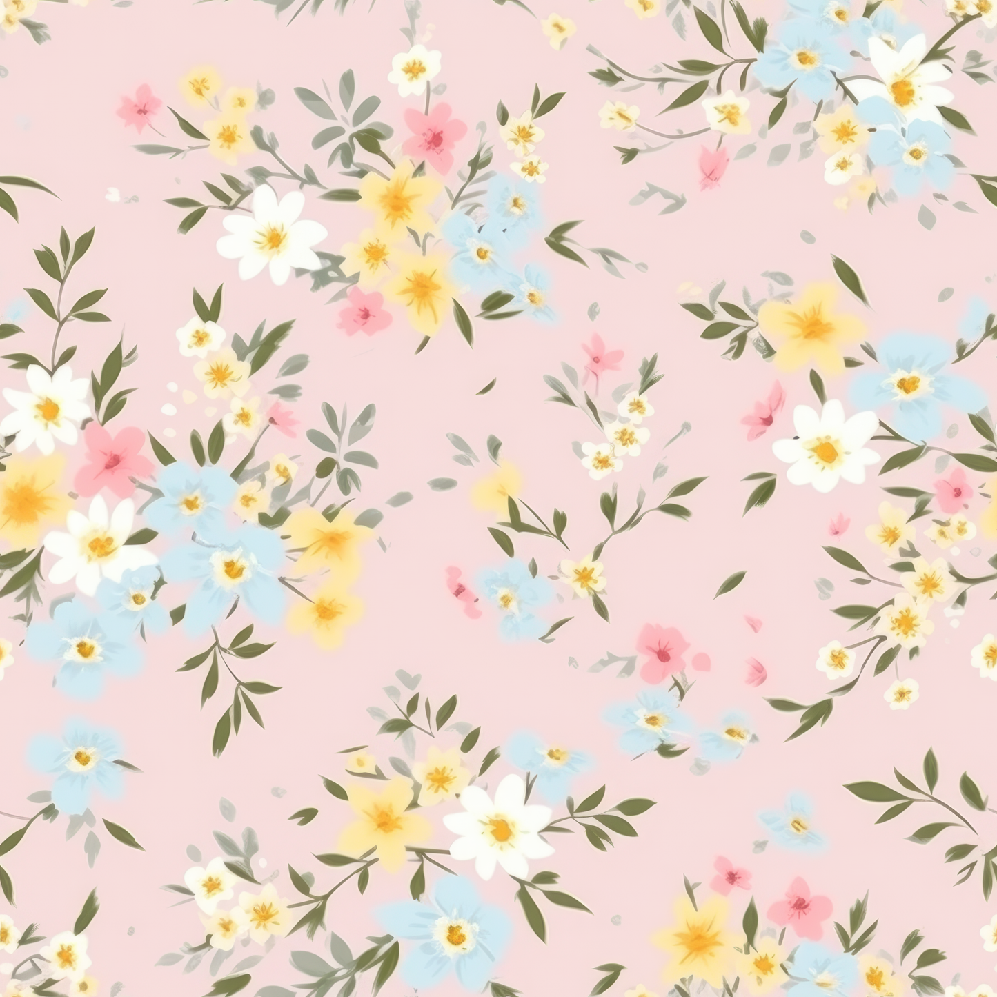 PASTEL EASTER FLORAL PATTERN VINYL -  MULTIPLE VARIATIONS