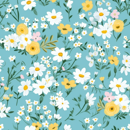 PASTEL EASTER FLORAL PATTERN VINYL -  MULTIPLE VARIATIONS