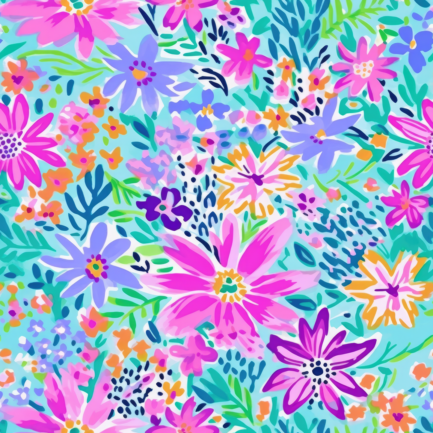 PREPPY FLORAL PATTERN VINYL -  MULTIPLE VARIATIONS