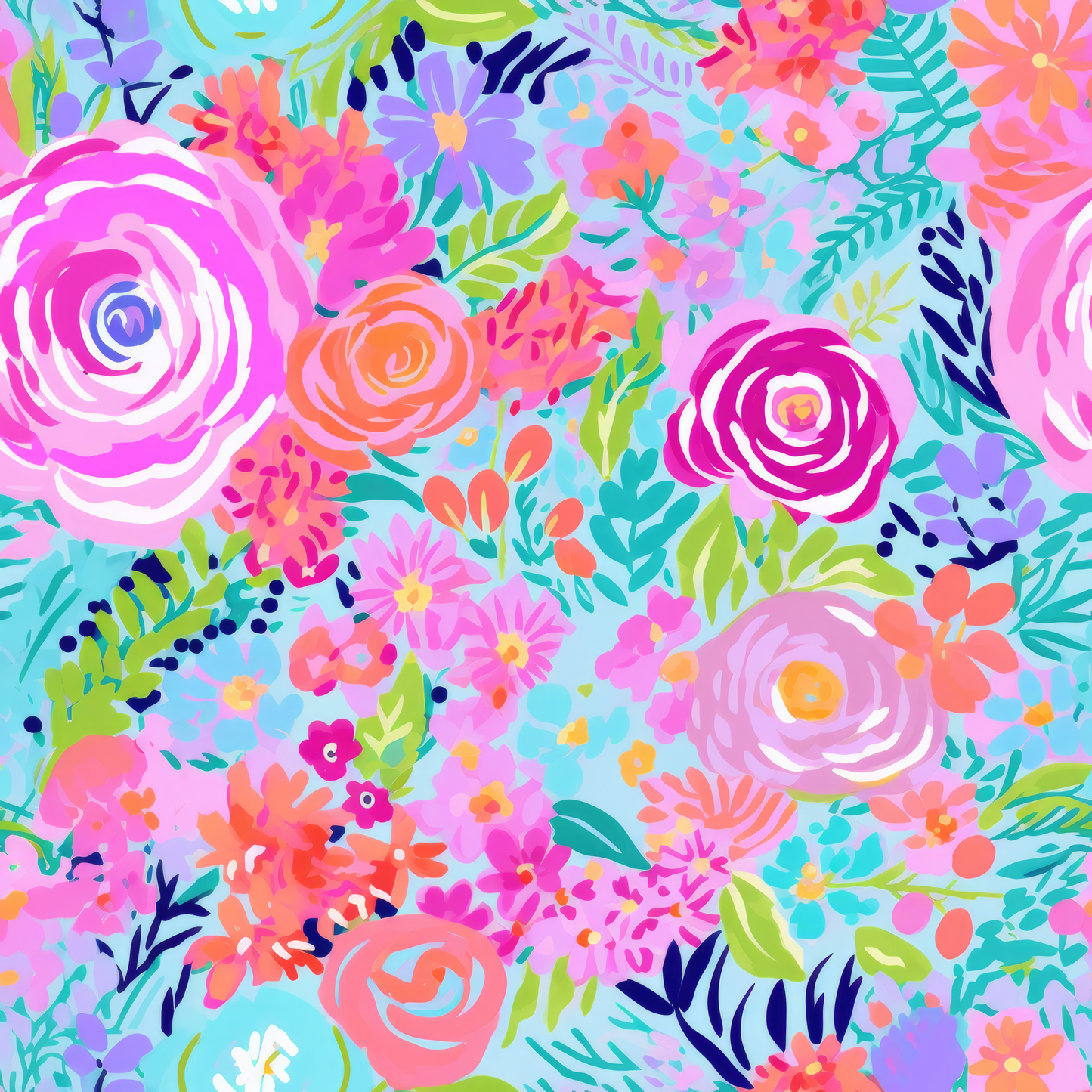 PREPPY FLORAL PATTERN VINYL -  MULTIPLE VARIATIONS