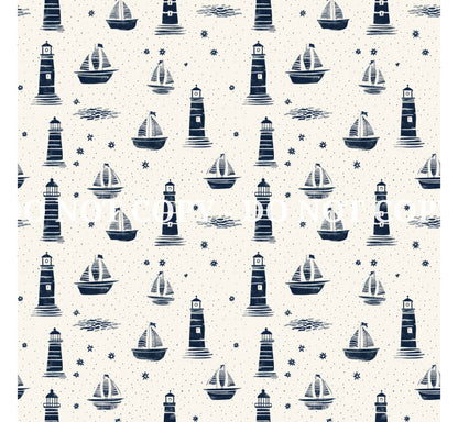 NAUTICAL PATTERN VINYL -  MULTIPLE VARIATIONS