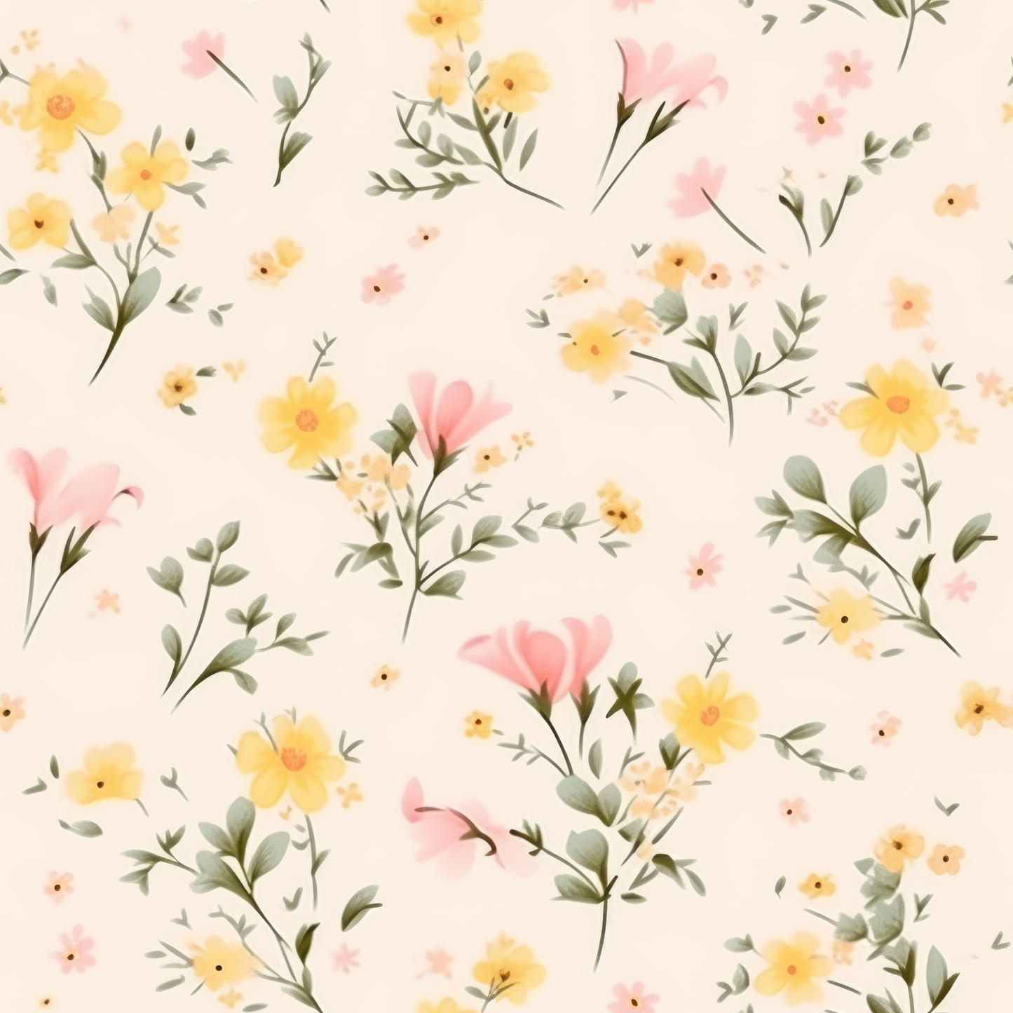 PASTEL EASTER FLORAL PATTERN VINYL -  MULTIPLE VARIATIONS