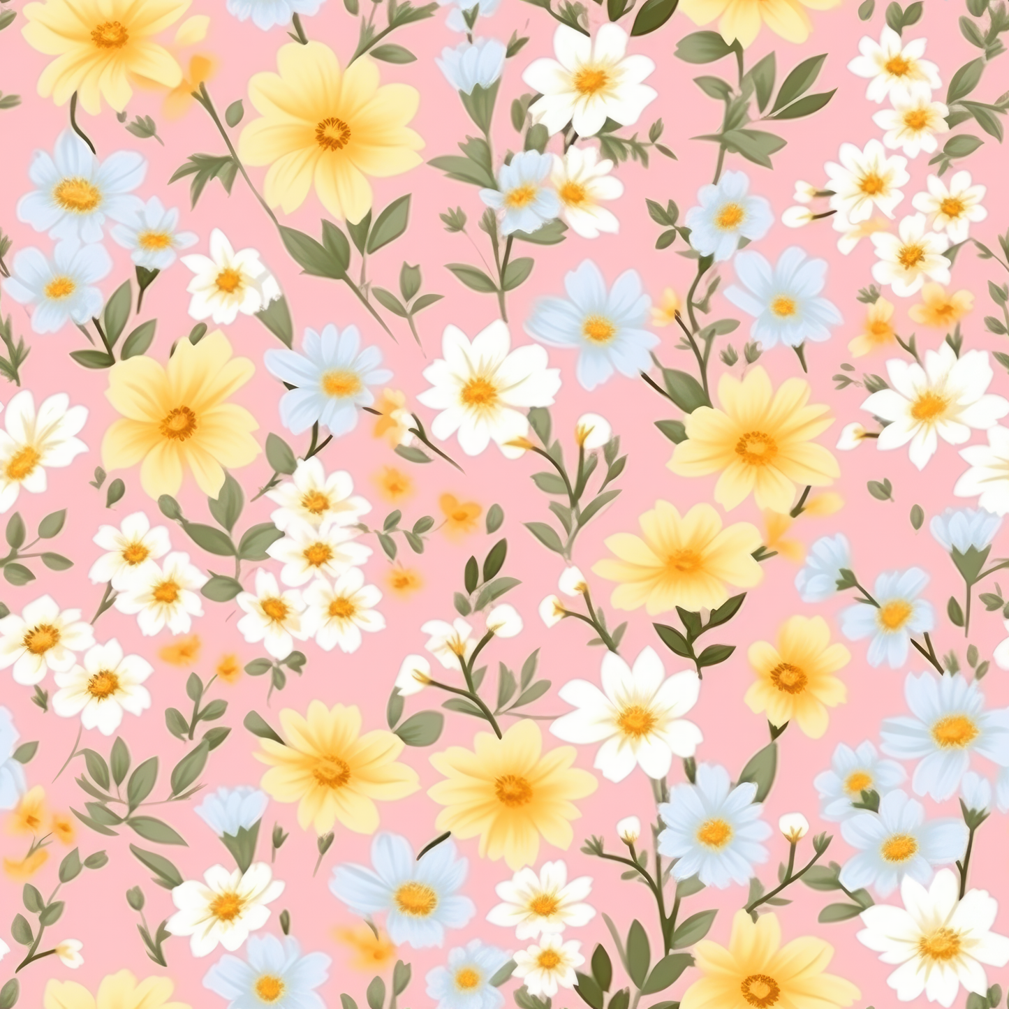 PASTEL EASTER FLORAL PATTERN VINYL -  MULTIPLE VARIATIONS