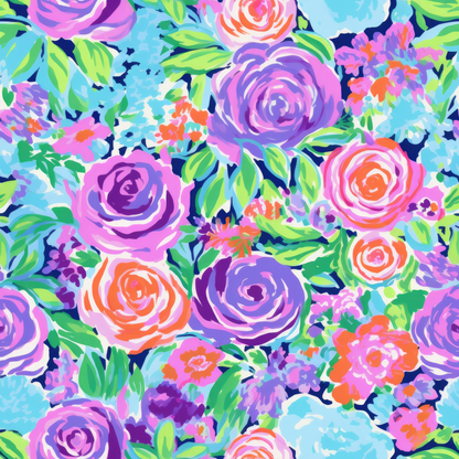 PREPPY FLORAL PATTERN VINYL -  MULTIPLE VARIATIONS