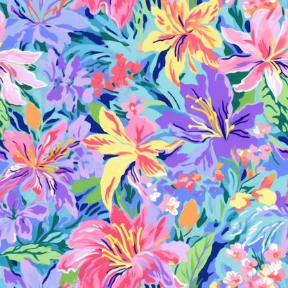 PREPPY FLORAL PATTERN VINYL -  MULTIPLE VARIATIONS