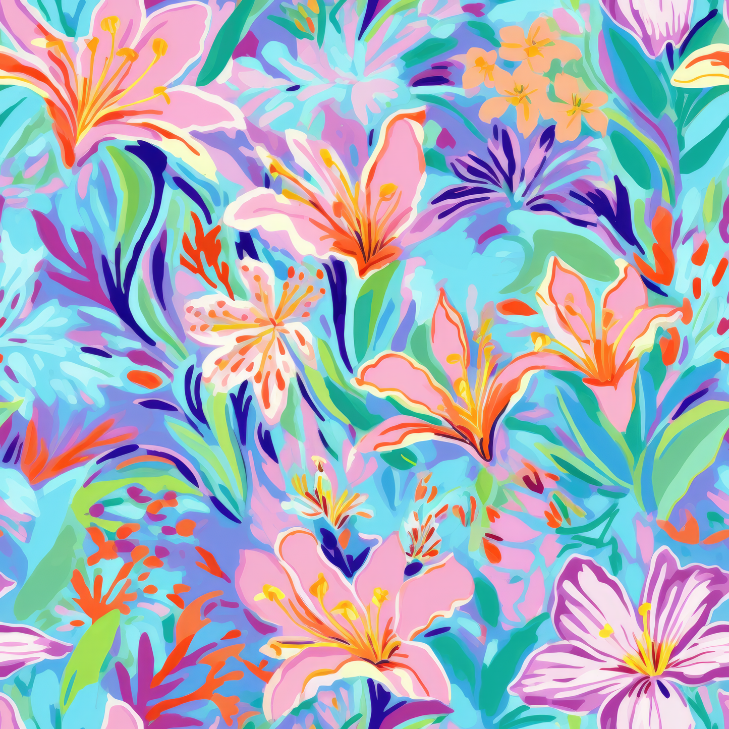 PREPPY FLORAL PATTERN VINYL -  MULTIPLE VARIATIONS