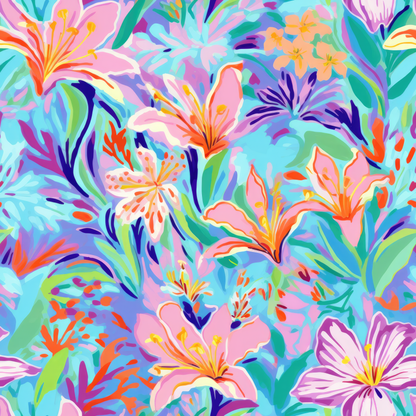 PREPPY FLORAL PATTERN VINYL -  MULTIPLE VARIATIONS