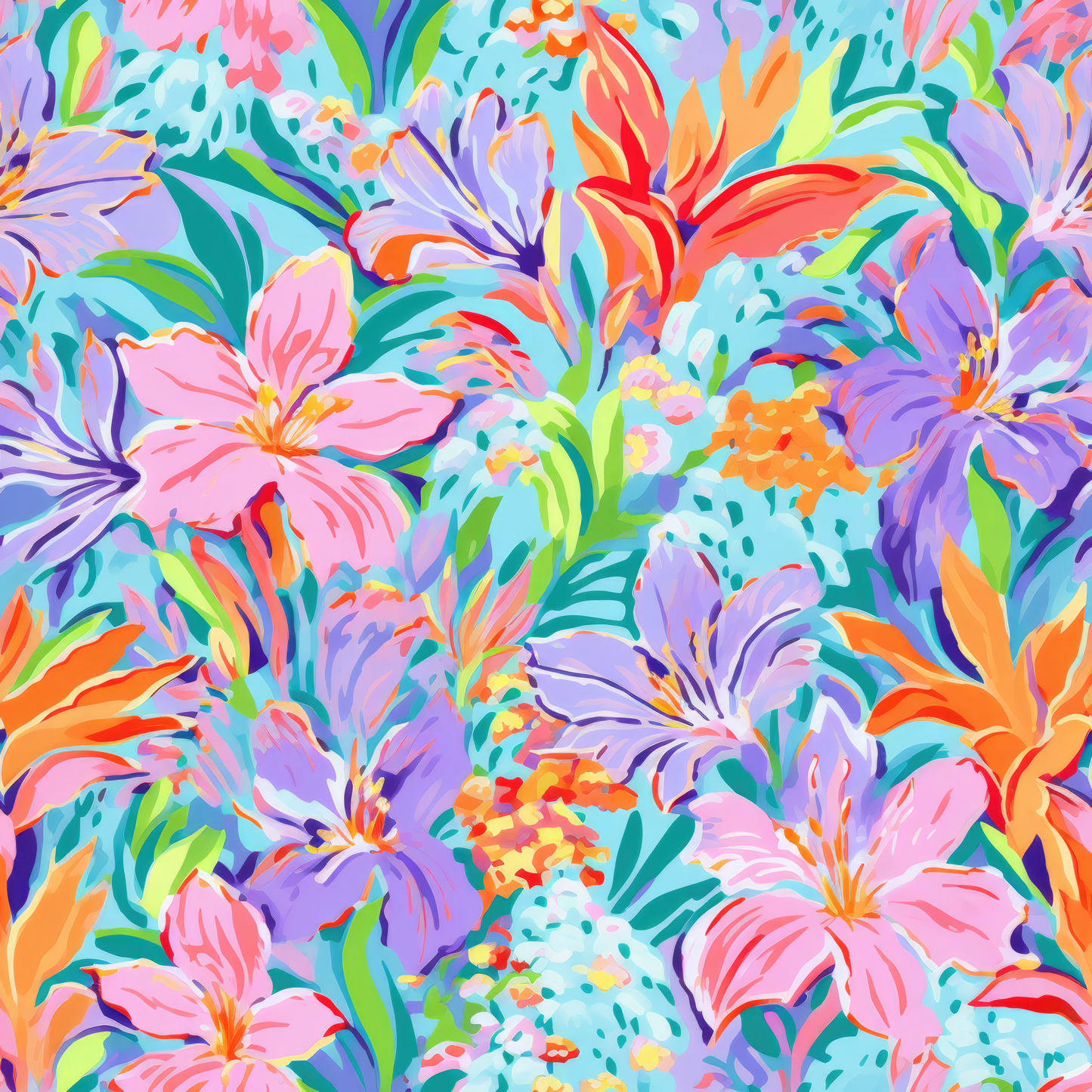 PREPPY FLORAL PATTERN VINYL -  MULTIPLE VARIATIONS