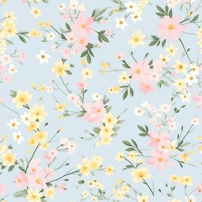 PASTEL EASTER FLORAL PATTERN VINYL -  MULTIPLE VARIATIONS