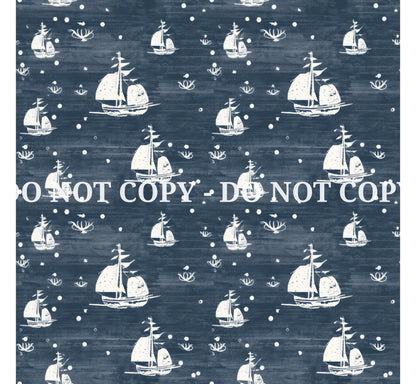 NAUTICAL PATTERN VINYL -  MULTIPLE VARIATIONS