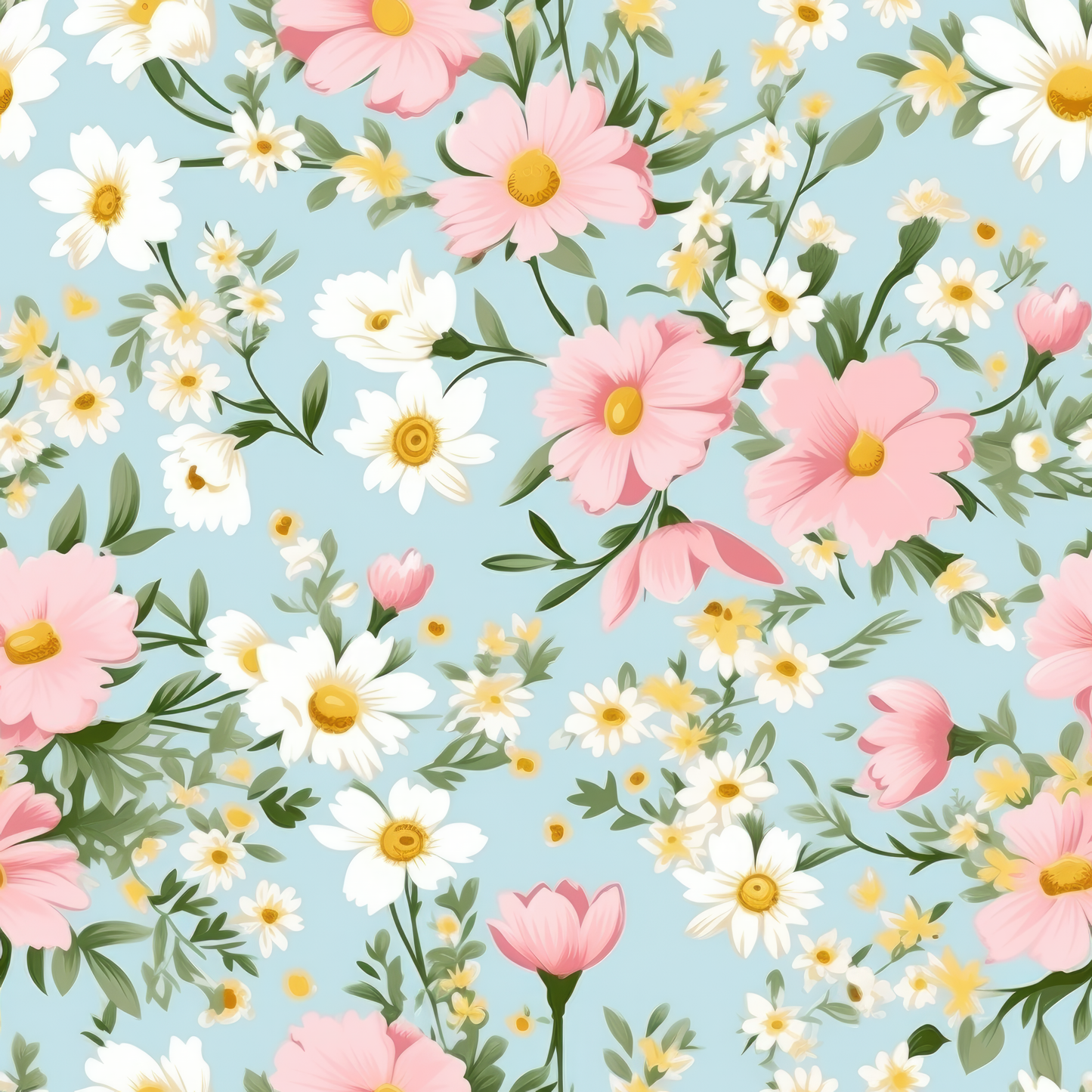 PASTEL EASTER FLORAL PATTERN VINYL -  MULTIPLE VARIATIONS