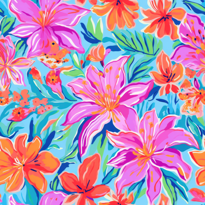 PREPPY FLORAL PATTERN VINYL -  MULTIPLE VARIATIONS