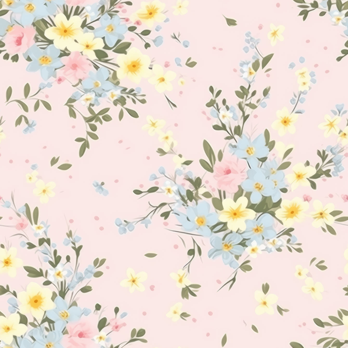 PASTEL EASTER FLORAL PATTERN VINYL -  MULTIPLE VARIATIONS