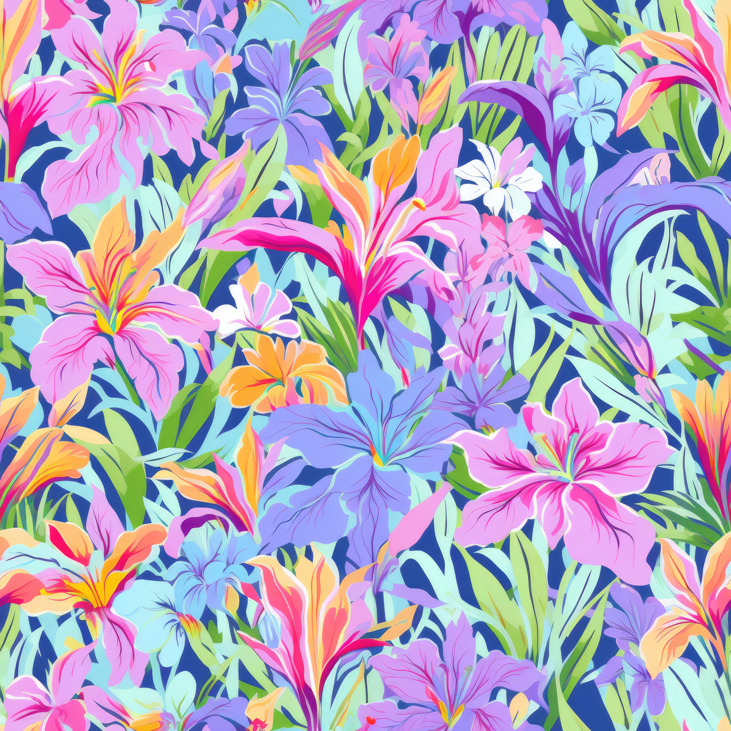 PREPPY FLORAL PATTERN VINYL -  MULTIPLE VARIATIONS