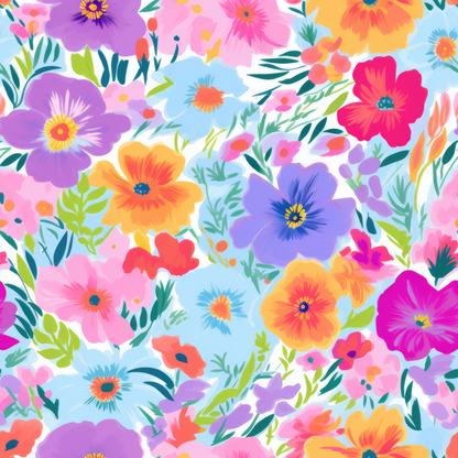 PREPPY FLORAL PATTERN VINYL -  MULTIPLE VARIATIONS