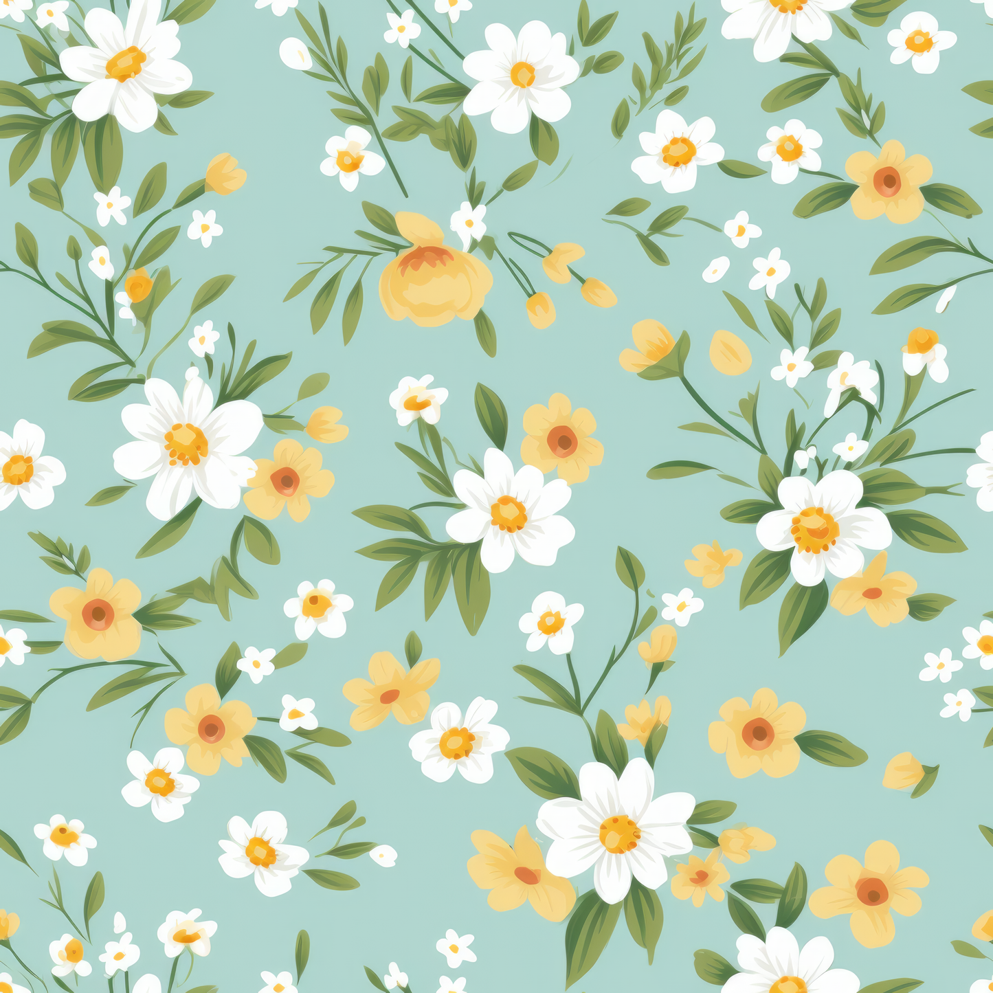 PASTEL EASTER FLORAL PATTERN VINYL -  MULTIPLE VARIATIONS