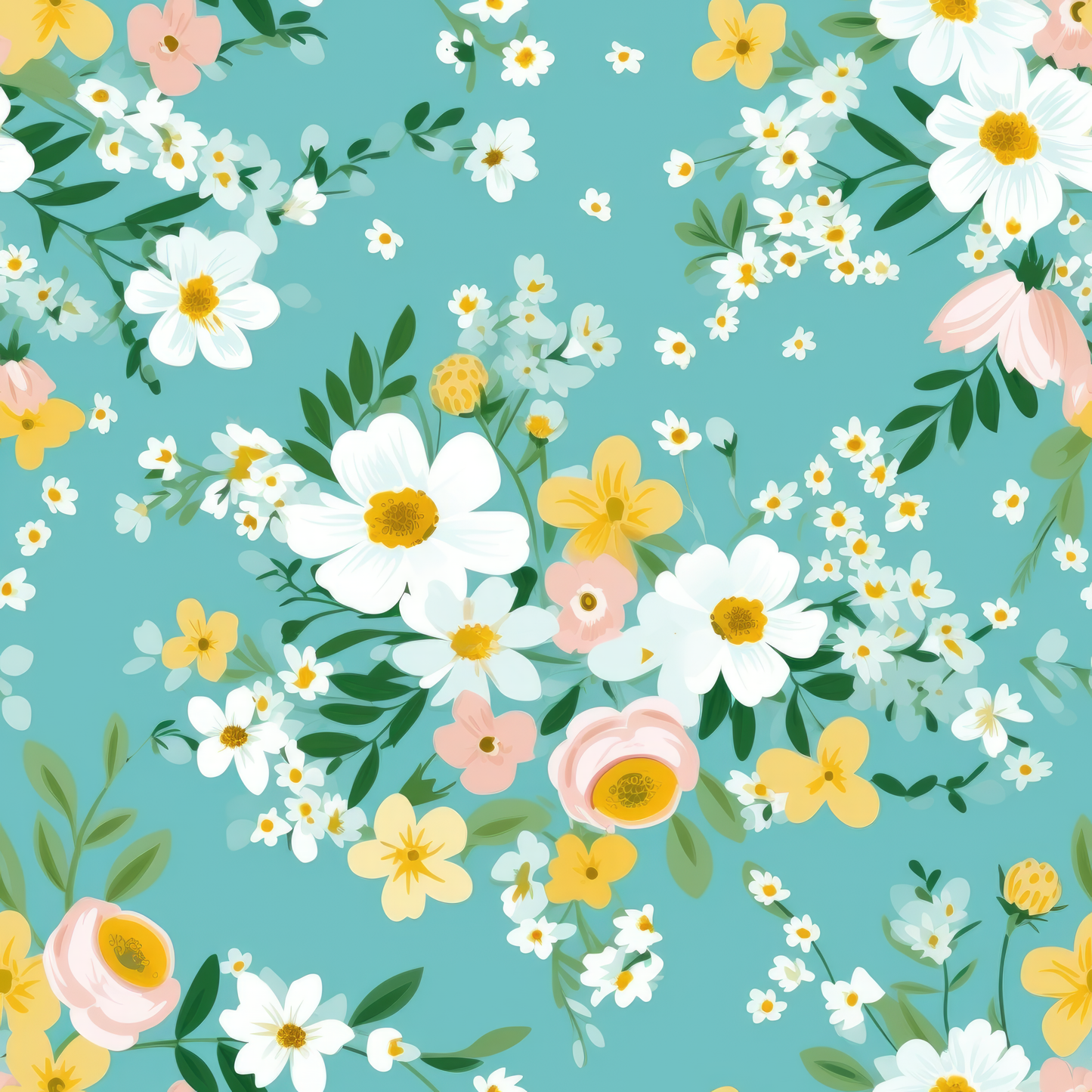 PASTEL EASTER FLORAL PATTERN VINYL -  MULTIPLE VARIATIONS