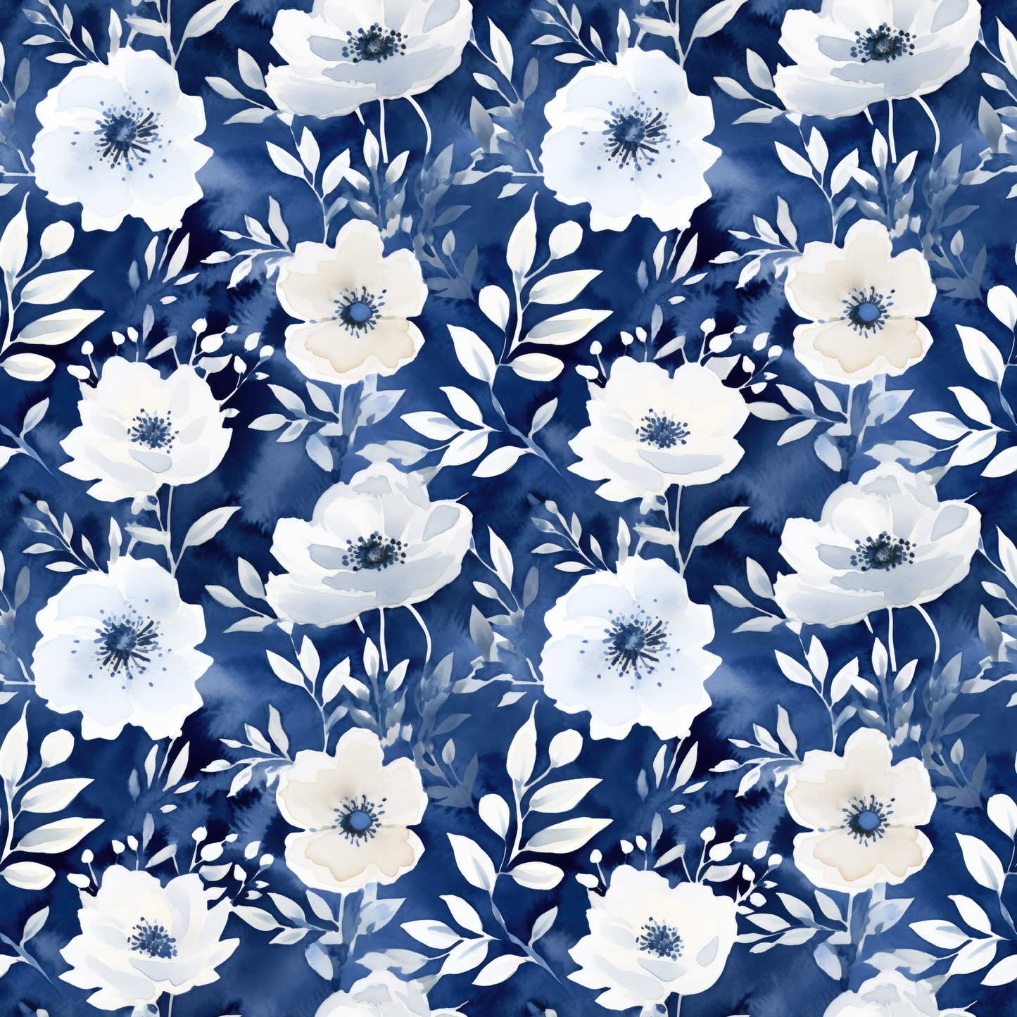 INDIGO FLORAL PATTERN VINYL - MULTIPLE VARIATIONS