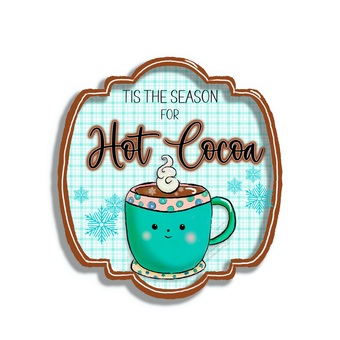 HOT COCOA VINYL/DECAL - MULTIPLE VARIATIONS - PINE AND FEATHERS DESIGNS
