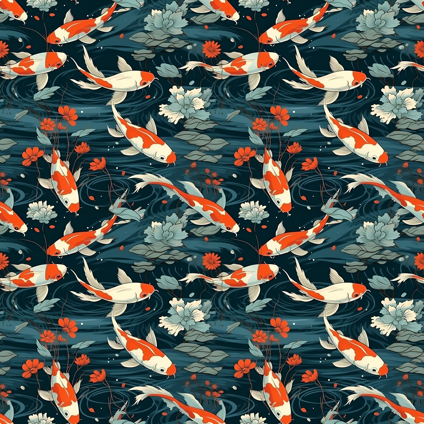 KOI PATTERN VINYL - MULTIPLE VARIATIONS