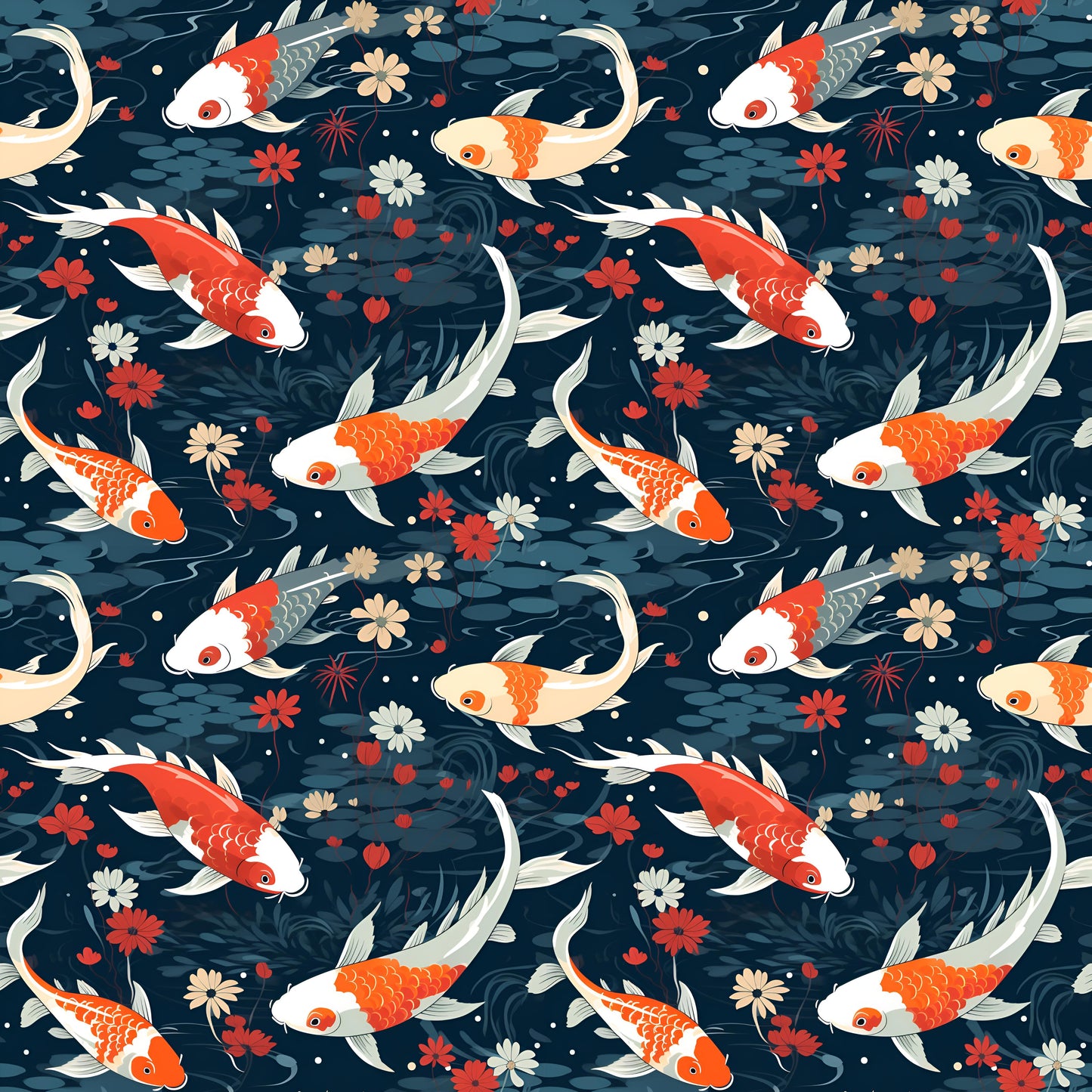 KOI PATTERN VINYL - MULTIPLE VARIATIONS