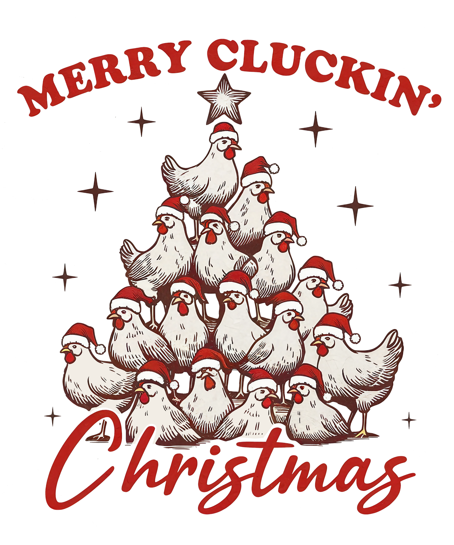 MERRY CLUCKIN' CHRISTMAS - DECAL