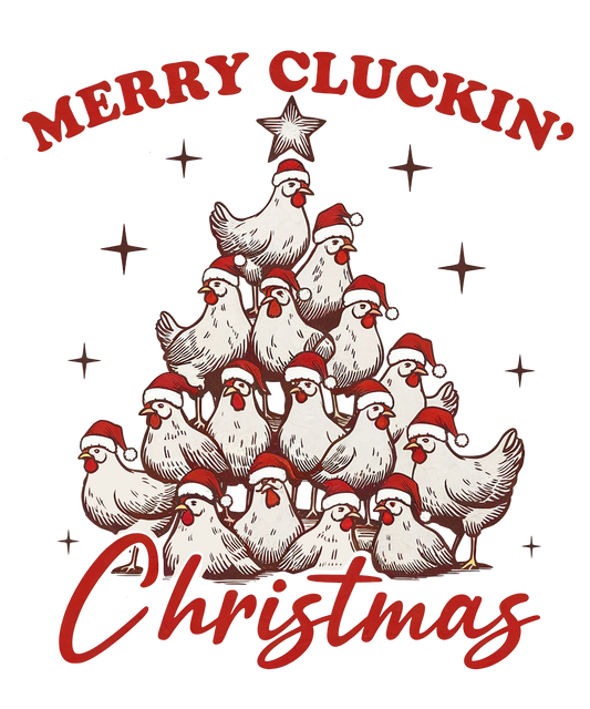 MERRY CLUCKIN' CHRISTMAS - DECAL