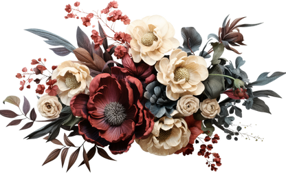 7" MOODY FLORAL - Decals