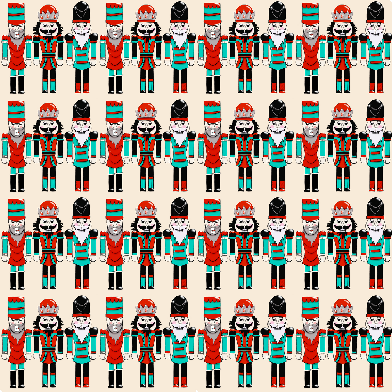 NUTCRACKER VINYL/DECAL MULTIPLE VARIATIONS PINE AND FEATHERS DESIG