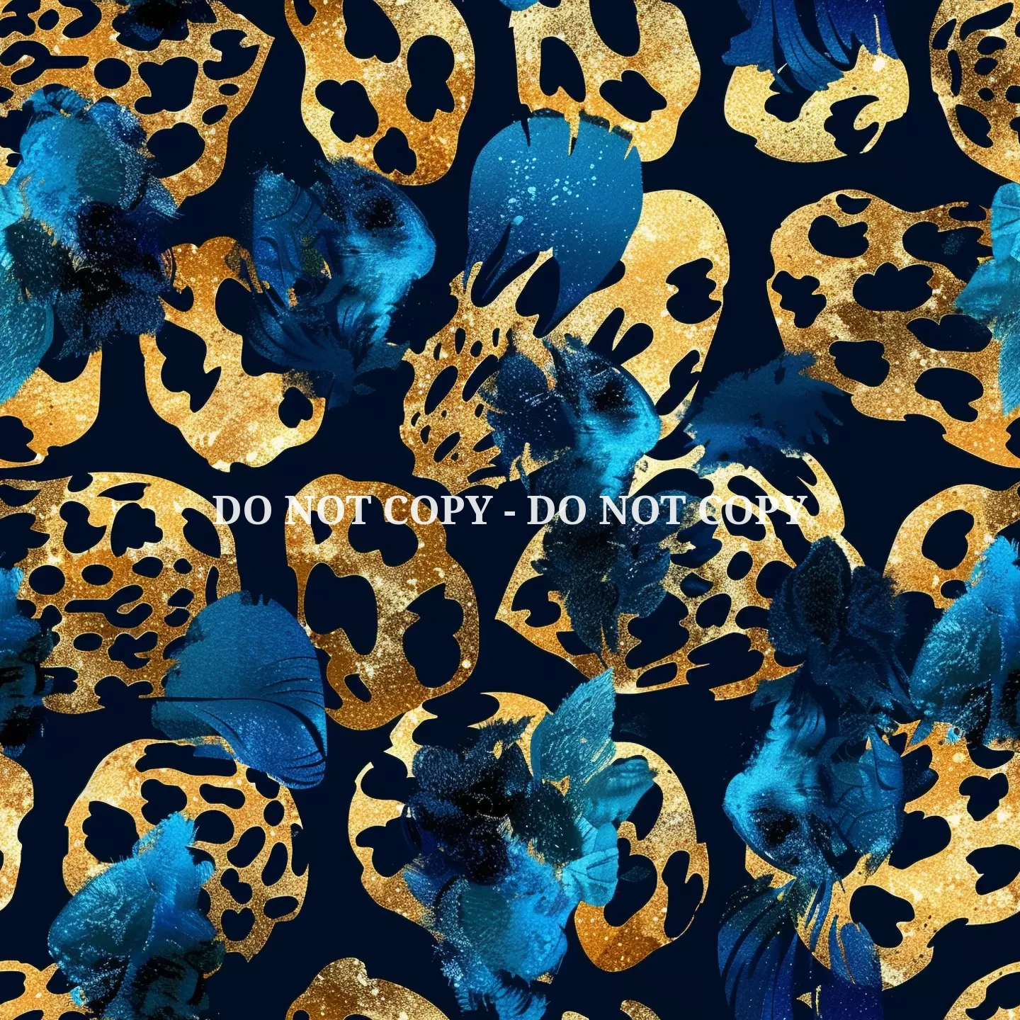 BLUE GLAM LEOPARD PATTERN VINYL - MULTIPLE VARIATIONS (Copy)