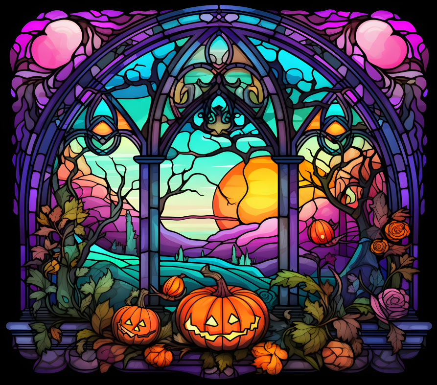 HALLOWEEN STAINED GLASS 3