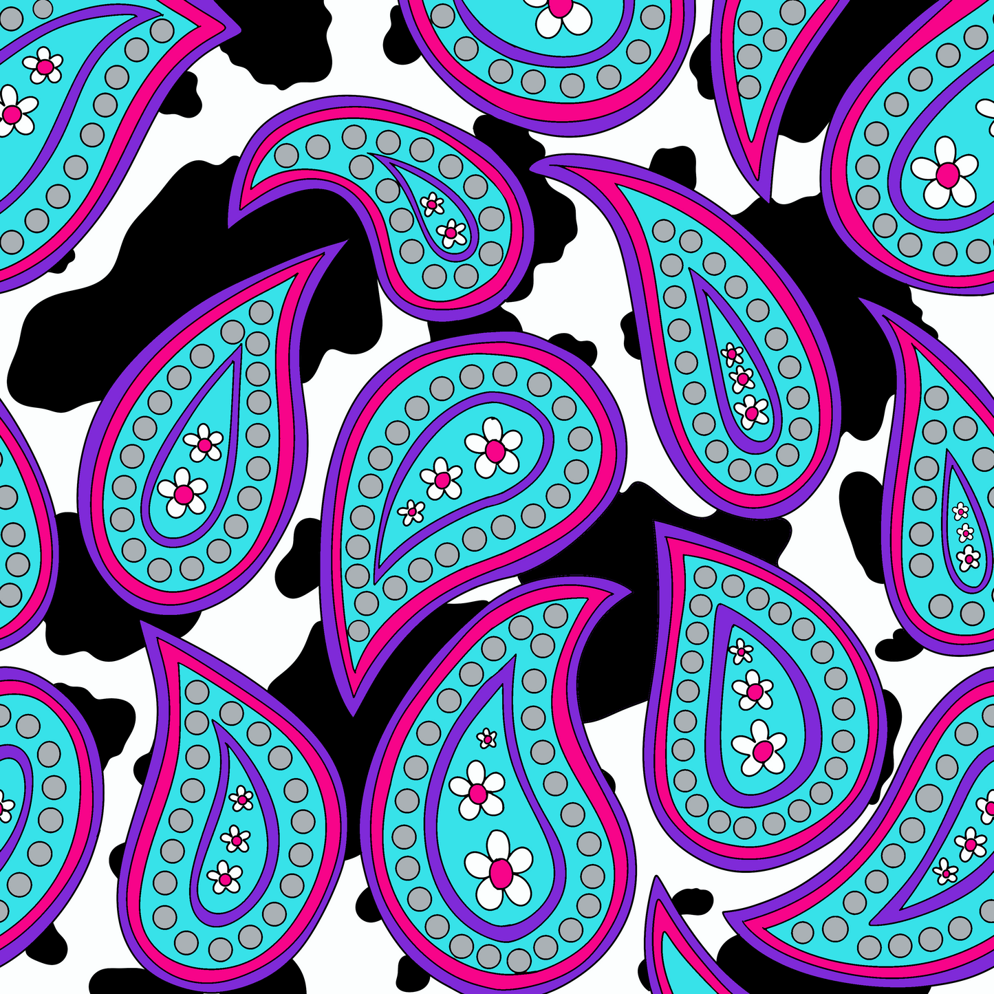 PAISLEY COW - MULTIPLE VARIATIONS