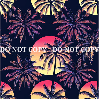 PALM TREE SUNSETS PATTERN VINYL - MULTIPLE VARIATIONS