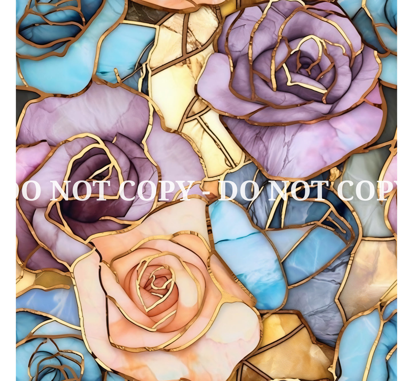 GOLD INK ROSES PATTERN VINYL - MULTIPLE VARIATIONS