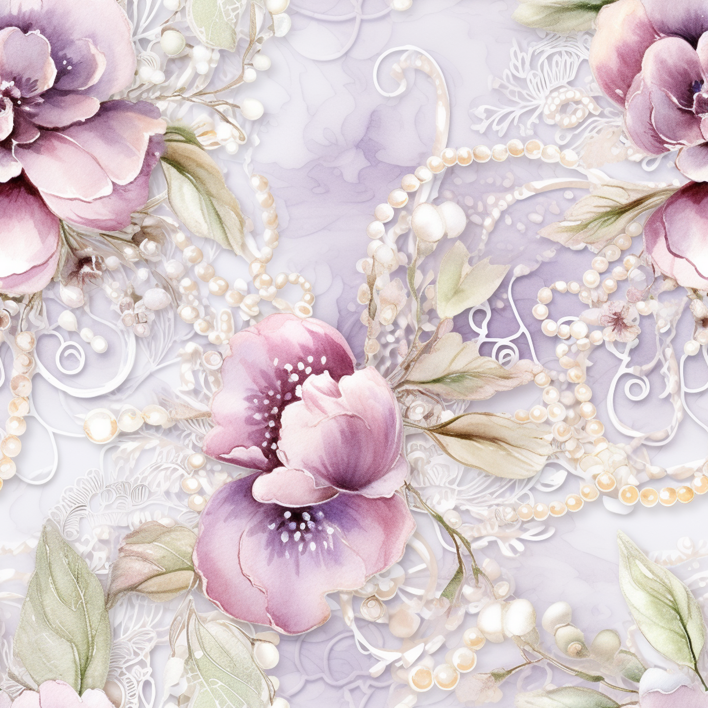 PASTEL PURPLE LACE PATTERN VINYL - MULTIPLE VARIATIONS