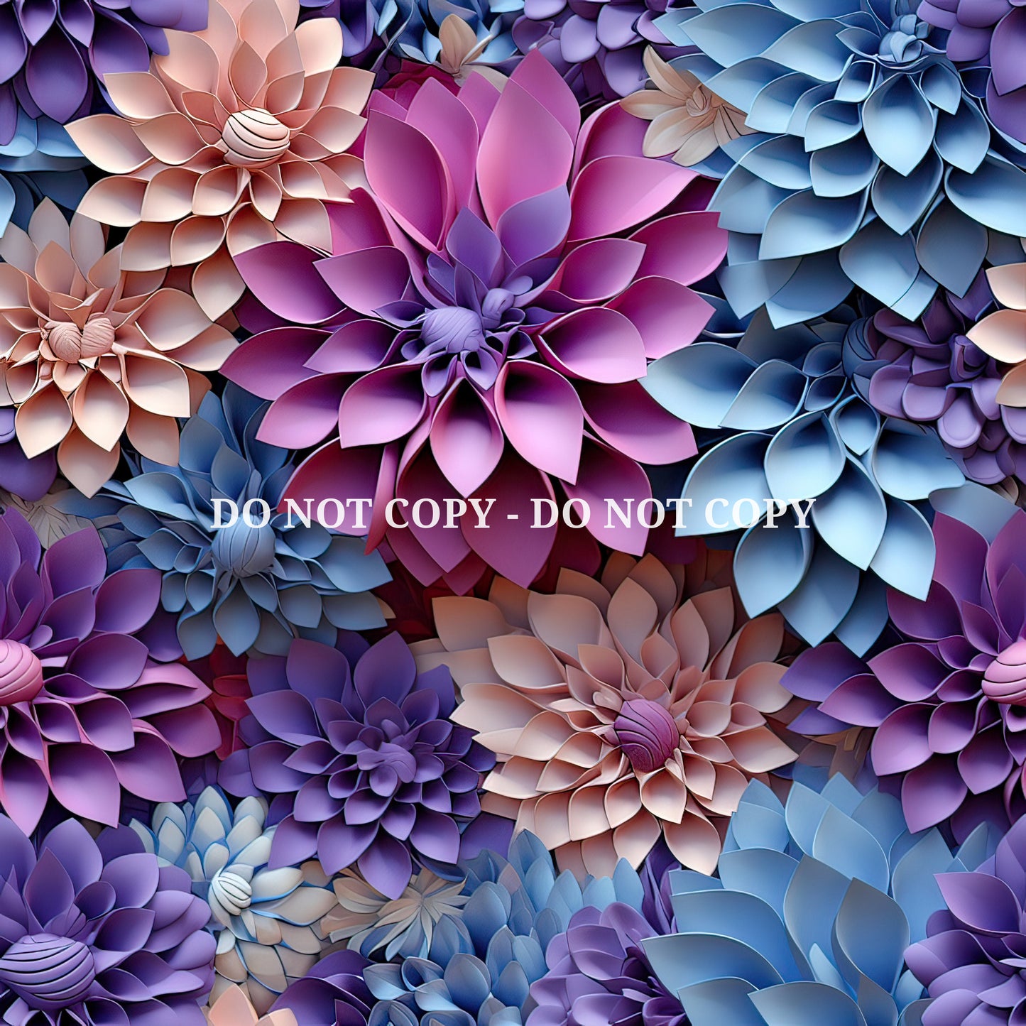 SCULPTED FLOWERS PATTERN VINYL - MULTIPLE VARIATIONS