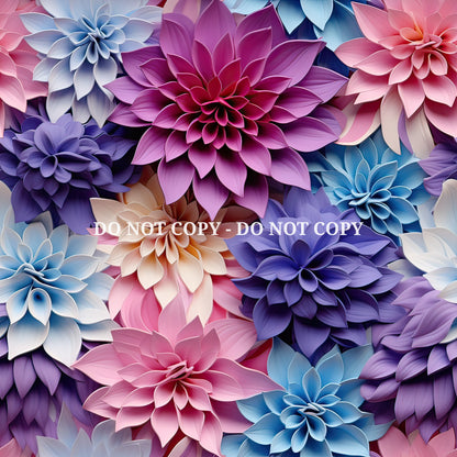 SCULPTED FLOWERS PATTERN VINYL - MULTIPLE VARIATIONS