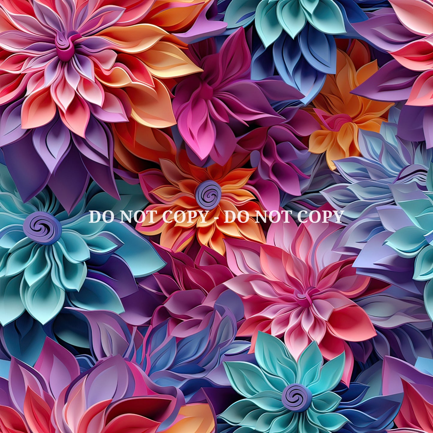 SCULPTED FLOWERS PATTERN VINYL - MULTIPLE VARIATIONS