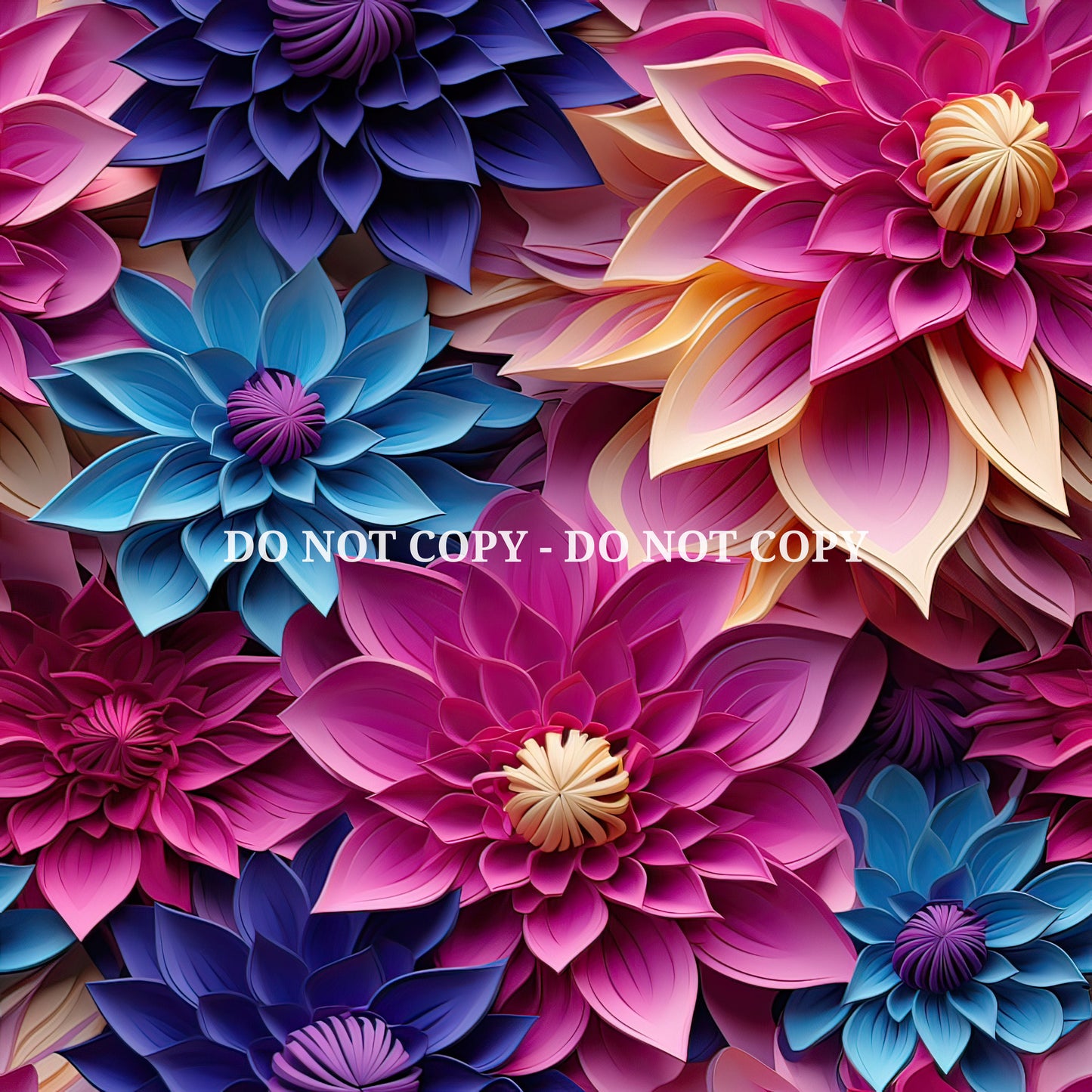 SCULPTED FLOWERS PATTERN VINYL - MULTIPLE VARIATIONS