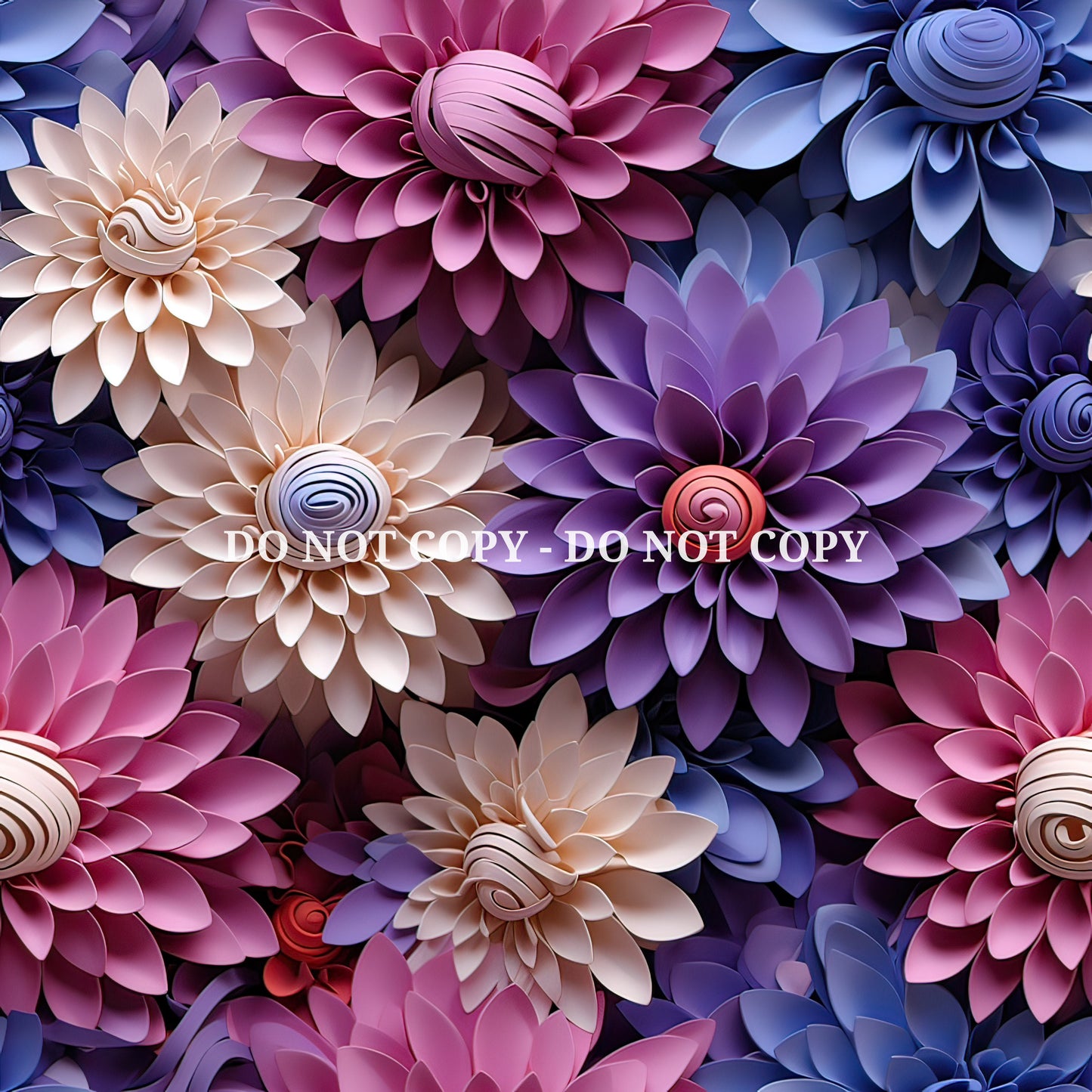 SCULPTED FLOWERS PATTERN VINYL - MULTIPLE VARIATIONS